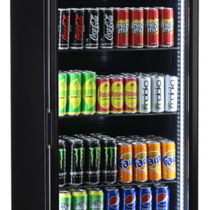 KBS Gastrotechnik Glastürkühlschrank FLK 365 schwarz