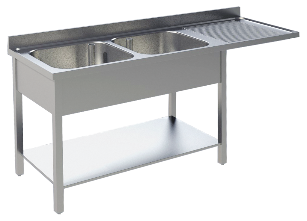 KBS Gastrotechnik Spülcenter 2 Becken links Breite 160cm 1 KBS Gastrotechnik Spülcenter 2 Becken links Breite 160cm