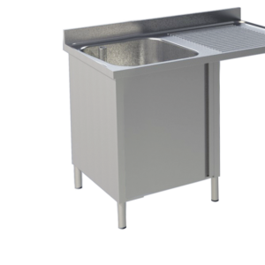 KBS Gastrotechnik Spülcenter 1 Becken links Breite 140cm mit Unterschrank